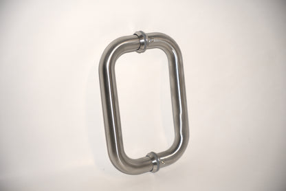 Chrome round pull handle by Best Glass Parts, featuring a sleek, polished surface suitable for glass doors or cabinets.