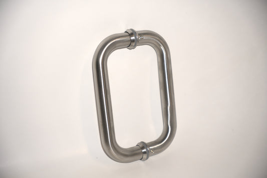 Chrome round pull handle by Best Glass Parts, featuring a sleek, polished surface suitable for glass doors or cabinets.