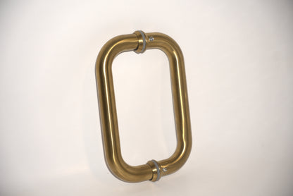 Chrome round pull handle from Best Glass Parts, showing its sleek, polished finish and sturdy round design for glass cabinet doors.
