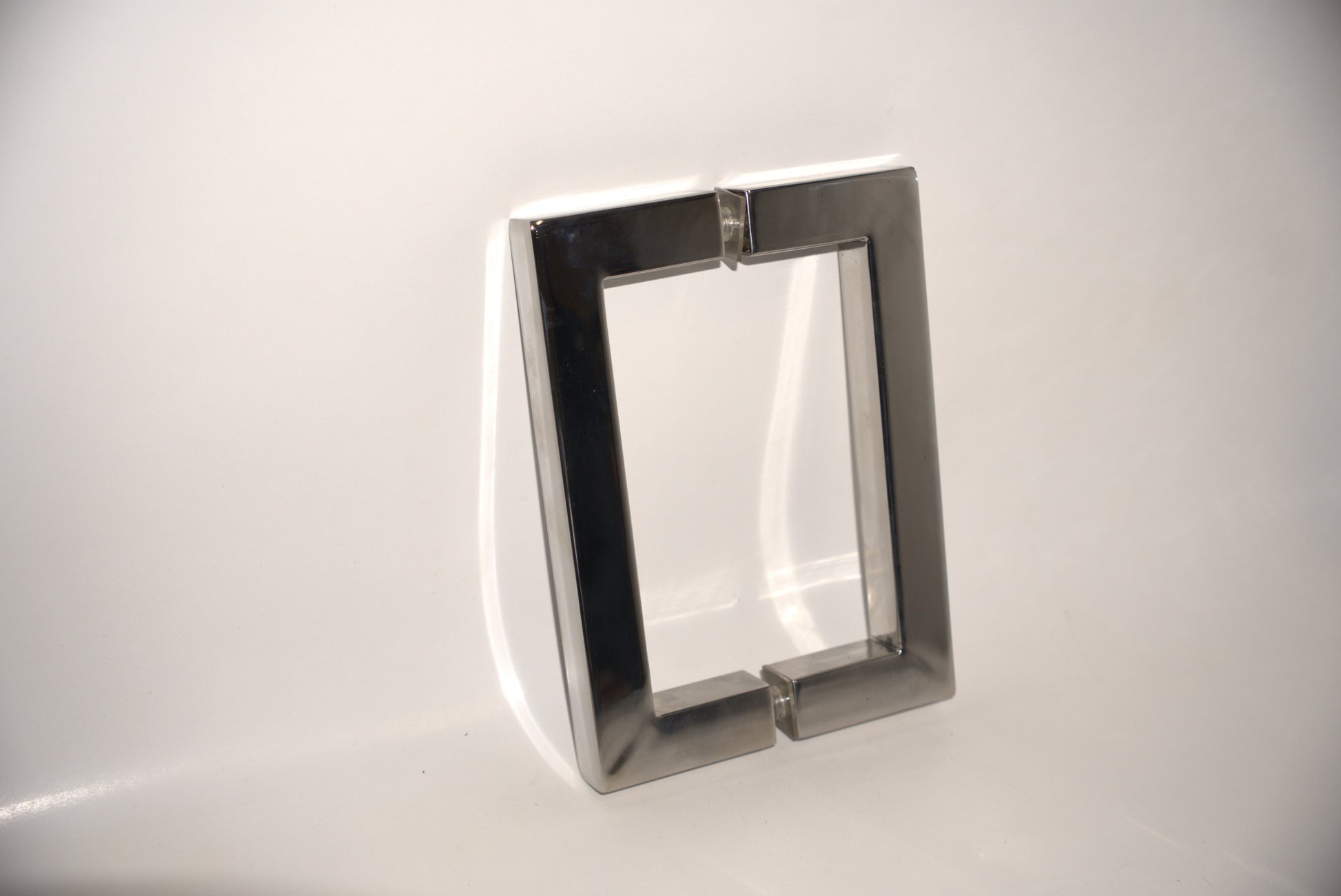 Chrome square pull handle by Best Glass Parts, sleek and durable hardware for glass doors and cabinets.