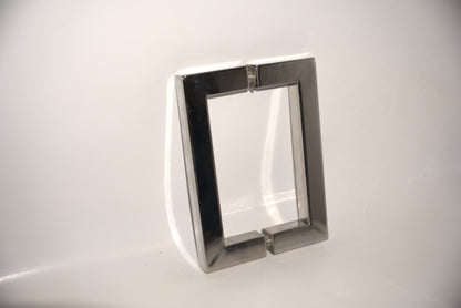 Chrome square pull handle by Best Glass Parts, sleek and durable hardware for glass doors and cabinets.