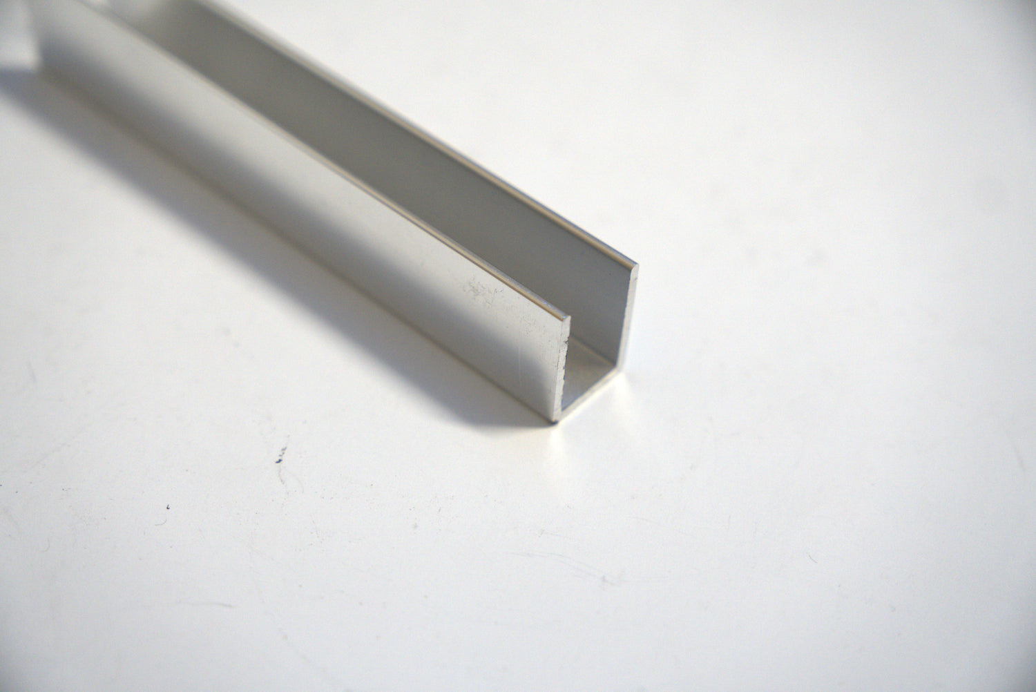 Chrome U Channel 3/4 inch by 96 inches long from Best Glass Parts, designed for glass and metal framing.