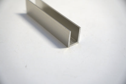 U Channel 3/4 inch by 40 inches long from Best Glass Parts, showing a silver metal U-shaped channel for glass or frame support.