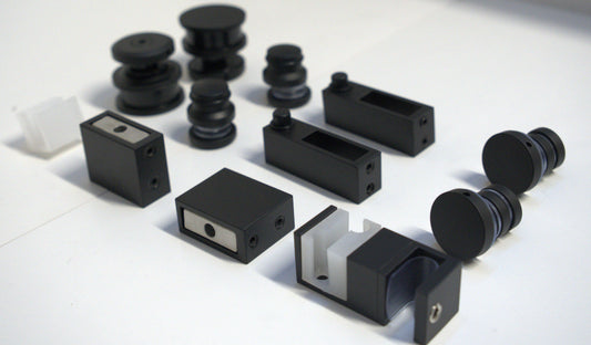 Chrome Skyline Roller Kit by Best Glass Parts with 8-10mm rollers, designed for glass doors or panels.