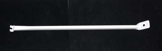 White wire shelving support braces from Best Glass Parts, designed to reinforce and stabilize wire shelving units.