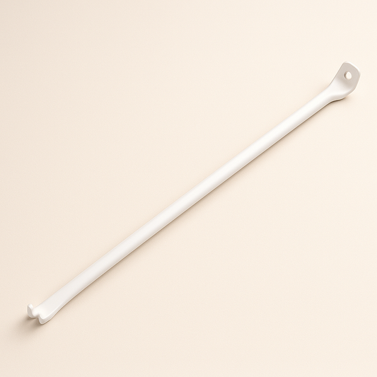 White wire shelving support braces from Best Glass Parts, sturdy brackets for secure shelf installation.