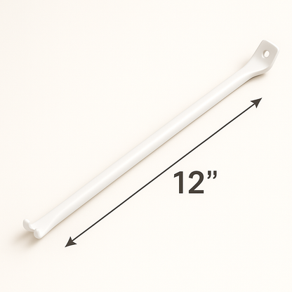 12-inch wire shelving support braces by Best Glass Parts, sturdy metal brackets for securing wire shelves.
