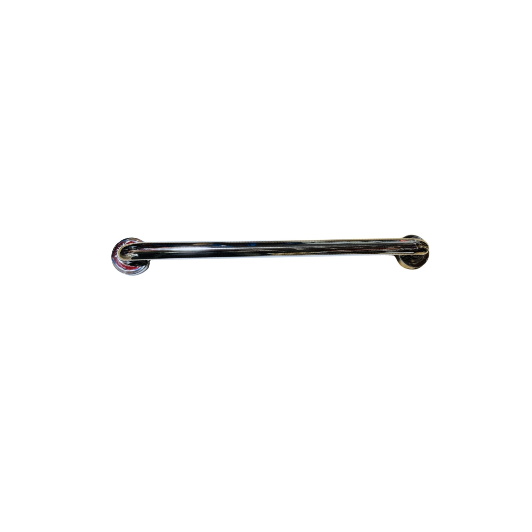 Heavy-duty white grab bar from Best Glass Parts, mounted on a wall for safety and support in bathrooms or showers.