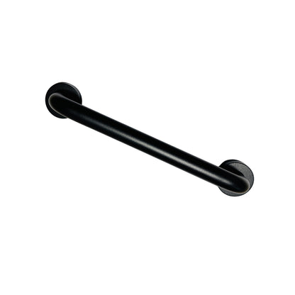 Black grab bar from Best Glass Parts, sturdy metal handrail for bathroom safety and support.