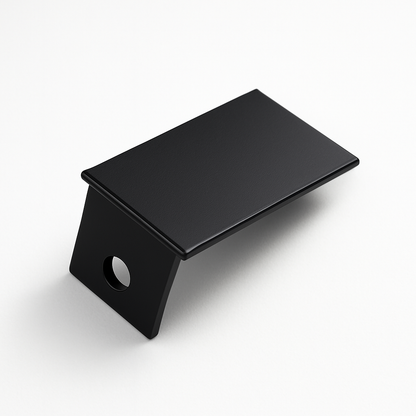 Best Glass Parts U Channel End Cap, black plastic finish, designed to fit U channels for glass or framing applications.