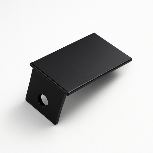 Best Glass Parts U Channel End Cap, black plastic finish, designed to fit U channels for glass or framing applications.