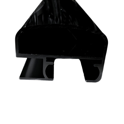 Black Nova Frame Header from Best Glass Parts, showing the detailed metal construction and mounting points.