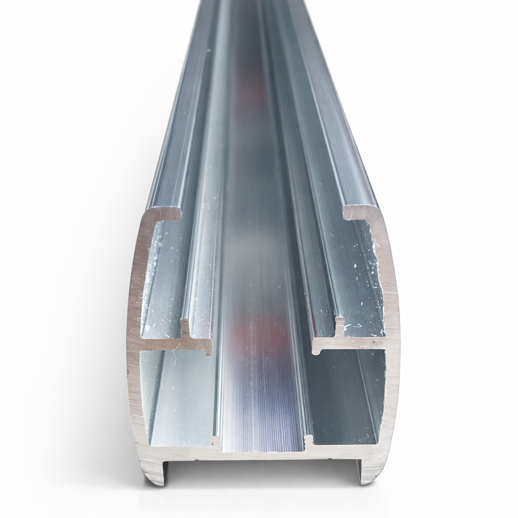 6mm pivot door header in 110-inch length from Best Glass Parts, used for glass door installation in modern interiors