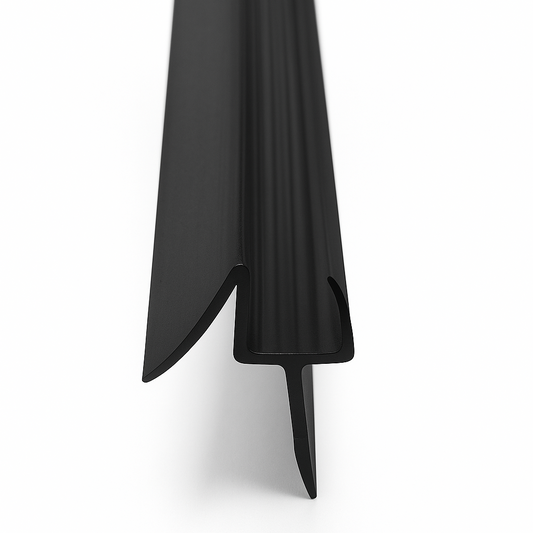 Best Glass Parts 6mm swing door bottom sweep, adjustable middle flip style, 96-inch length, for glass doors.