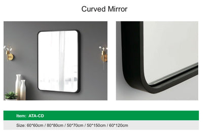 Aluminium framed rectangle mirror measuring 24x36 inches with sleek design, by Best Glass Parts.