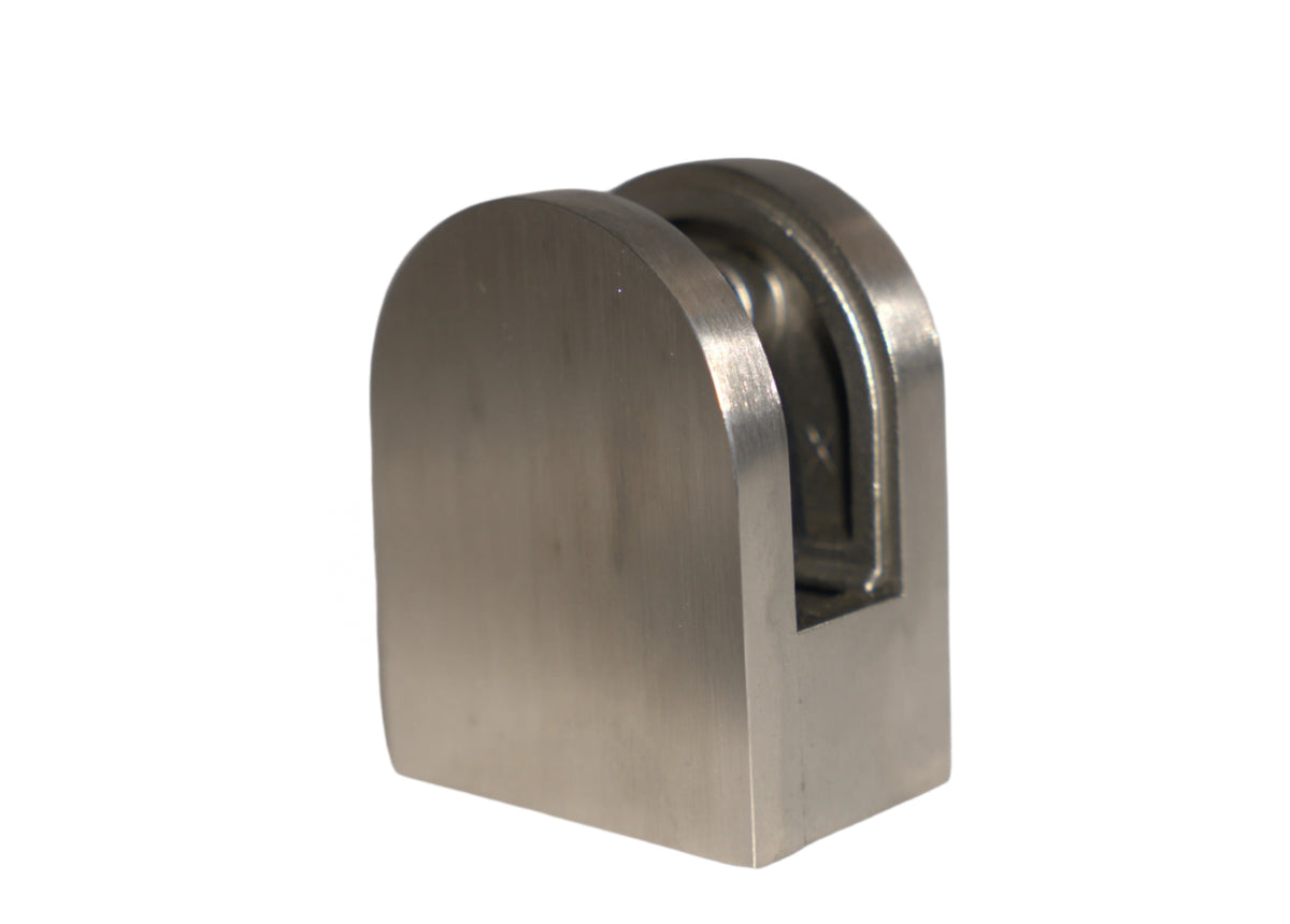 Small flat base clamp by Best Glass Parts, 8mm-10mm diameter, round metal clamp for glass or thin materials.