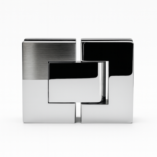 Hinge GEN Glass To Glass Soft Close 180 from Best Glass Parts, showing a close-up of the glass hinge with soft-close mechanism
