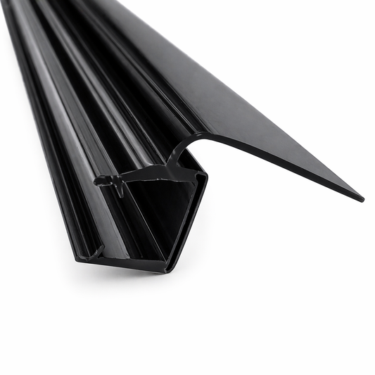 Black Neo Angle Back Side Sweep for shower enclosure, 96 inches long, by Best Glass Parts.