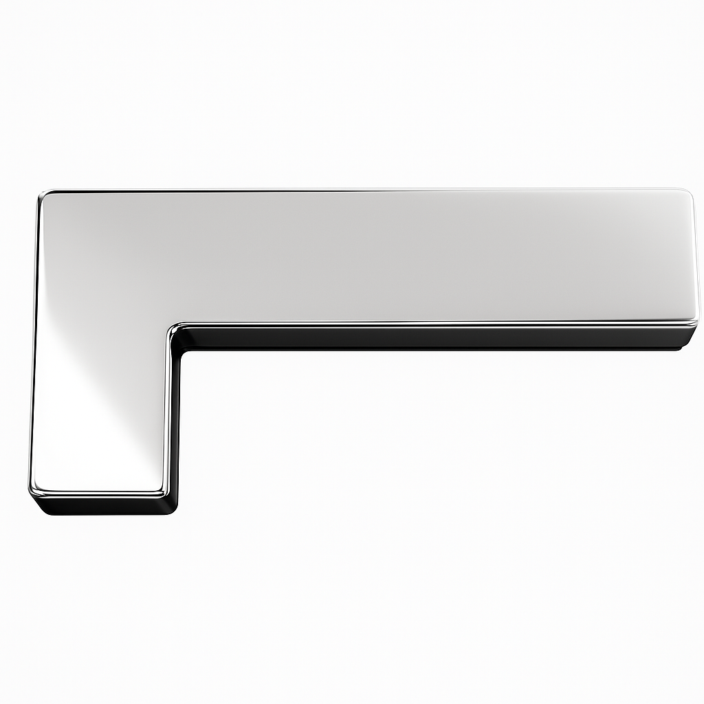 Chrome overpanel to side panel lock fitting by Best Glass Parts, showing the metal lock mechanism and mounting components.