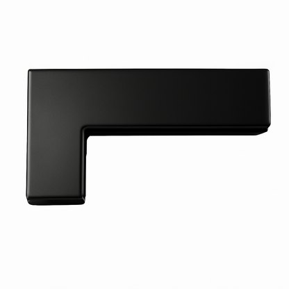 Black overpanel to side panel lock fitting by Best Glass Parts, showing the secure locking mechanism and hardware details.