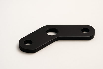 Square pipe flat plate at 135° for railing installations, by Best Glass Parts. Metal connector with a flat surface for secure mounting.