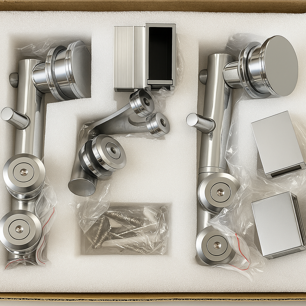Chrome revolving kit from Best Glass Parts featuring a sleek, rotating assembly for glass fittings and accessories.