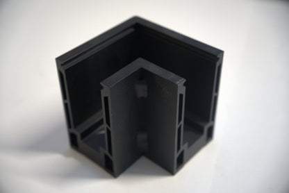 Shoe Base 90 by Best Glass Parts, clear glass shoe base with rounded edges, designed for glass footwear displays.