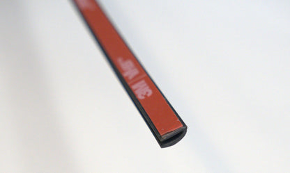 Black D-shaped 96-inch shower sweep from Best Glass Parts, designed to seal shower doors and prevent leaks.