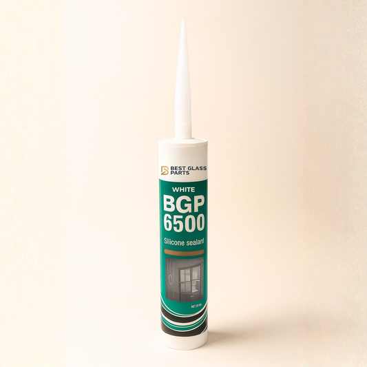 White silicone 6500 gasket from Best Glass Parts, showing its smooth, flexible design for sealing and insulation.