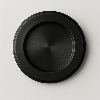 Black 12mm glass knob with a 2-inch hole Thru Glass Pull by Best Glass Parts, designed for glass doors or panels.