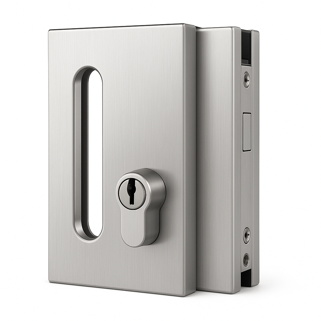 Best Glass Parts wall to glass sliding lock square, secure lock for sliding glass doors with easy installation.