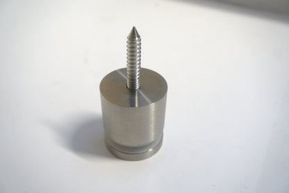 Best Glass Parts stand off fix showing metal hardware with a clear glass panel attachment in a close-up view.