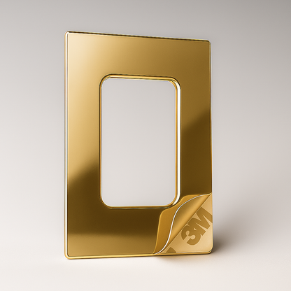 Gold handle with 3M sticker from Best Glass Parts, featuring a sleek design and adhesive label for secure attachment.