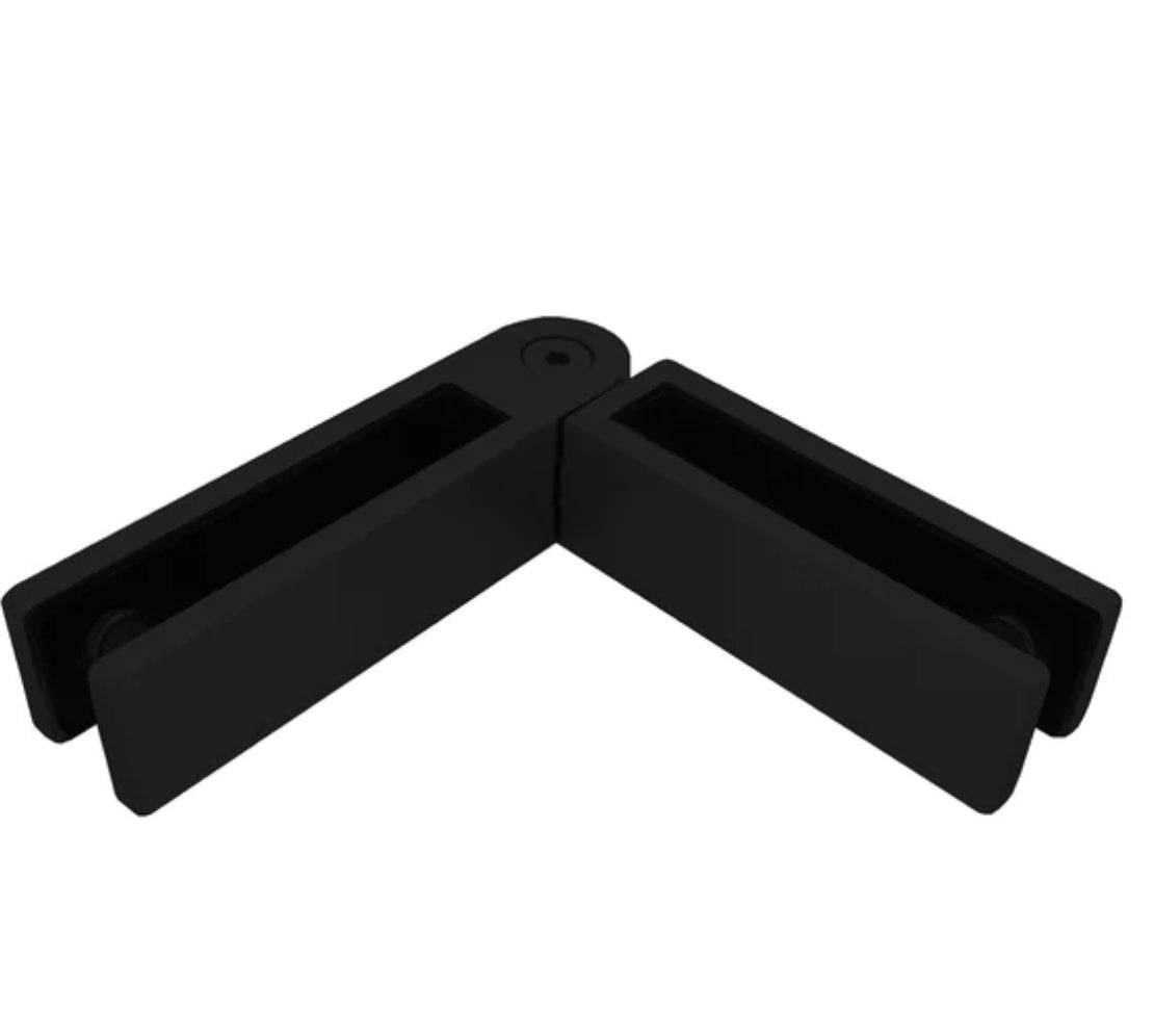 Adjustable glass railing middle clamp from Best Glass Parts, secure for glass balustrades, with adjustable metal grip.