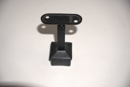 Square post railing component for square handrail brackets, made by Best Glass Parts, shown in the image with mounting details.