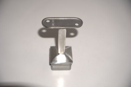 Square post railing component for square handrail brackets by Best Glass Parts, showing the metal bracket and mounting details.