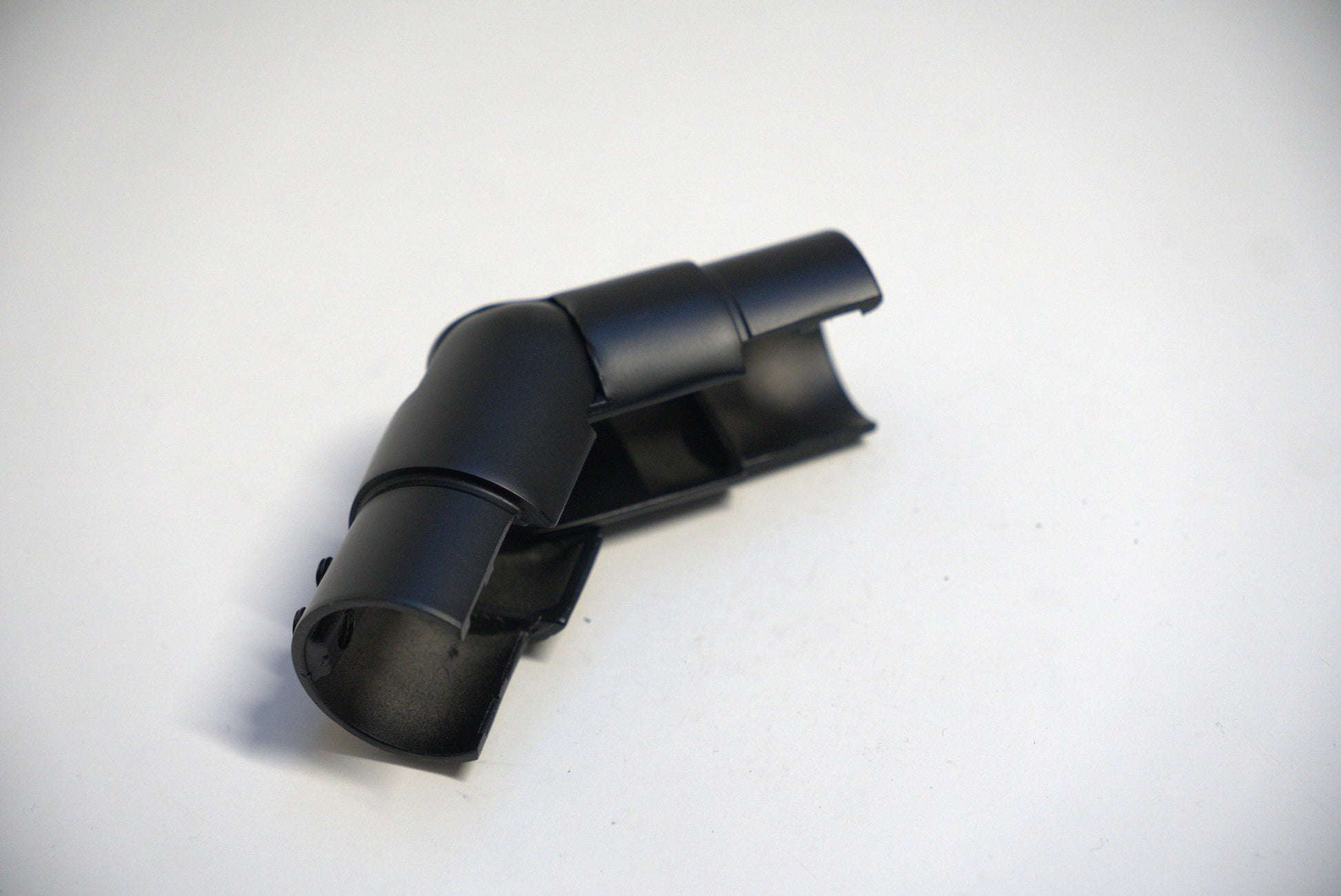 Round exterior railing top handrail by Best Glass Parts, showing its smooth, polished surface and mounting details.