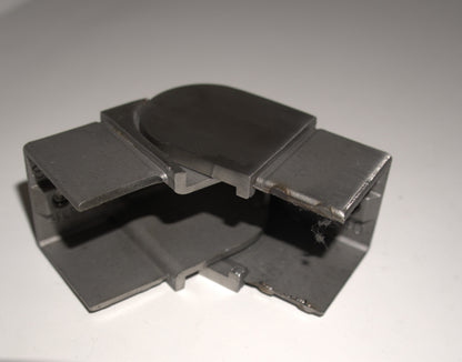 Square handrail rotation outside fitting for railing top from Best Glass Parts, shown in a polished metal finish.