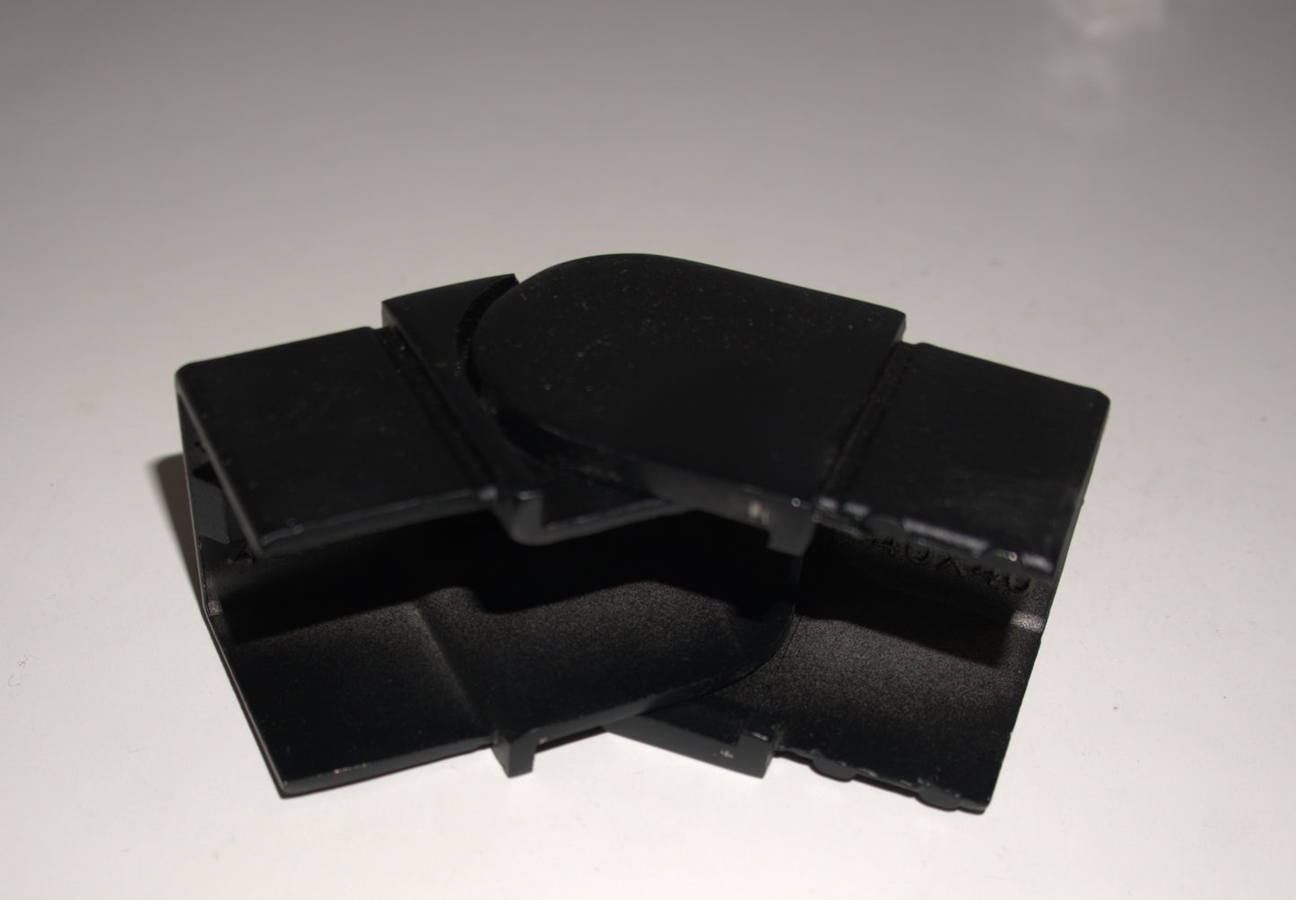Square railing top handrail by Best Glass Parts, black finish, designed for outdoor rotation, with a sleek square profile.