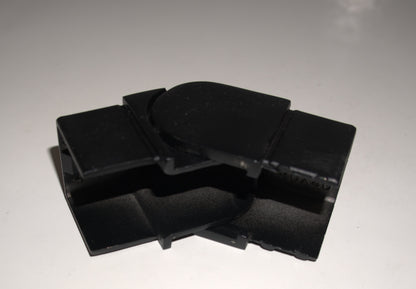 Square railing top handrail by Best Glass Parts, black finish, designed for outdoor rotation, with a sleek square profile.