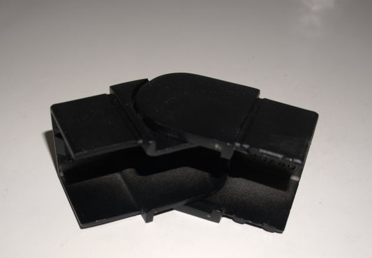 Square railing top handrail by Best Glass Parts, black finish, designed for outdoor rotation, with a sleek square profile.