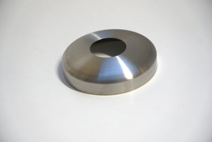 Round side mount flange cover by Best Glass Parts, showing the smooth, circular metal cover with mounting holes.