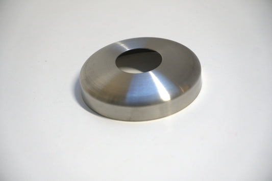 Round side mount flange cover by Best Glass Parts, showing the smooth, circular metal cover with mounting holes.