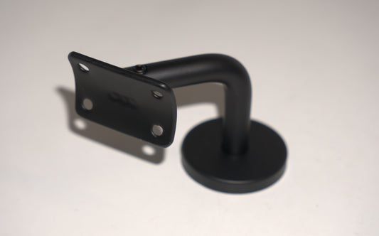 Round wall to handrail bracket by Best Glass Parts, showcasing a sleek metal mount for secure railing installation.