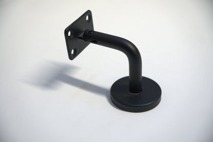 Square wall to handrail bracket by Best Glass Parts, showing a sturdy metal bracket with a sleek finish for glass railing support.