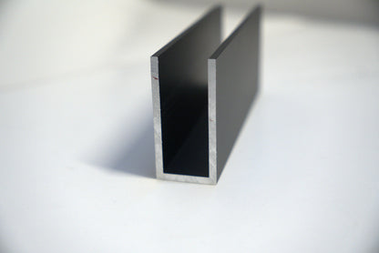 10mm U-Channel from Best Glass Parts, 1 inch wide and 144 inches long, showing the metal channel with smooth edges and shiny finish.