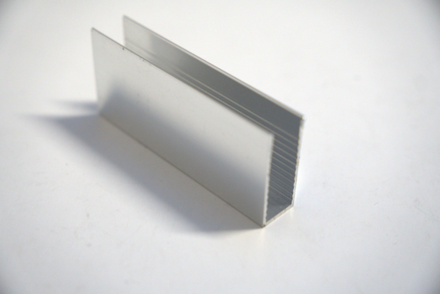 10mm U-channel from Best Glass Parts, 1 inch by 144 inches long, showing the aluminum U-shaped channel for glass or framing use.