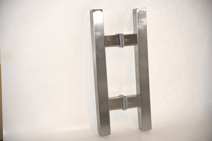 Best Glass Parts Pull Handle H Square, sleek metal pull handle with H-shaped design for glass doors or cabinets.
