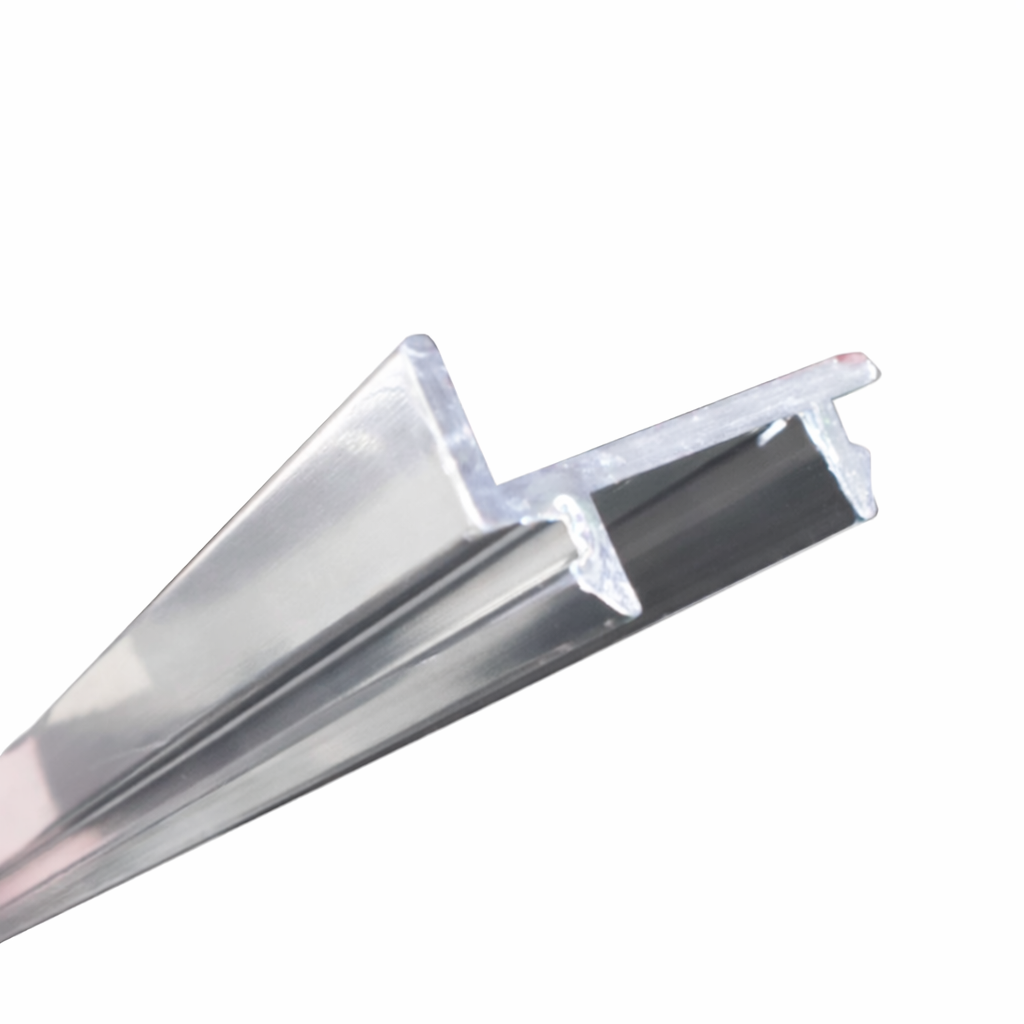 6mm pivot snap filler 33-inch from Best Glass Parts, showing a clear glass filler with metal fittings and pivot mechanism.