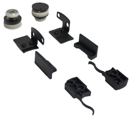 Close-up of the black 8 mm Nova Frame Kit by Best Glass Parts showing the angular glass frame component.
